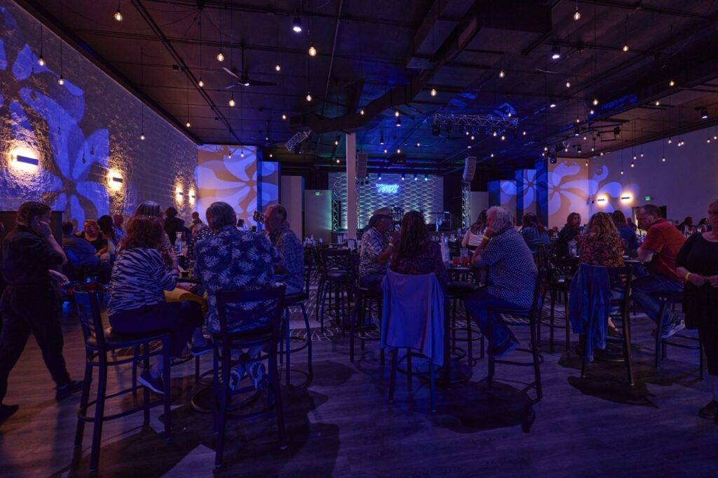 crowd of guests at live music venue