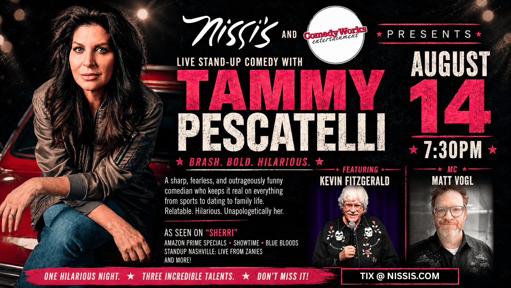 Comedy Works Presents… Tammy Pescatelli with Dr. Kevin Fitzgerald