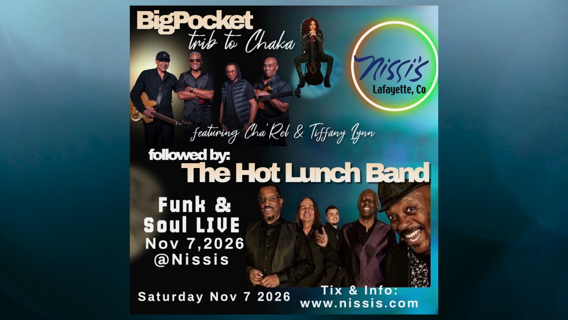 The Hot Lunch Band special guest Big Pocket Tribute to Chaka Khan