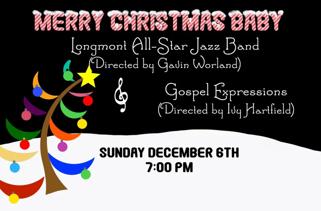 Longmont All Star Jazz Band — Merry Christmas Baby Concert — December 2026 show artwork