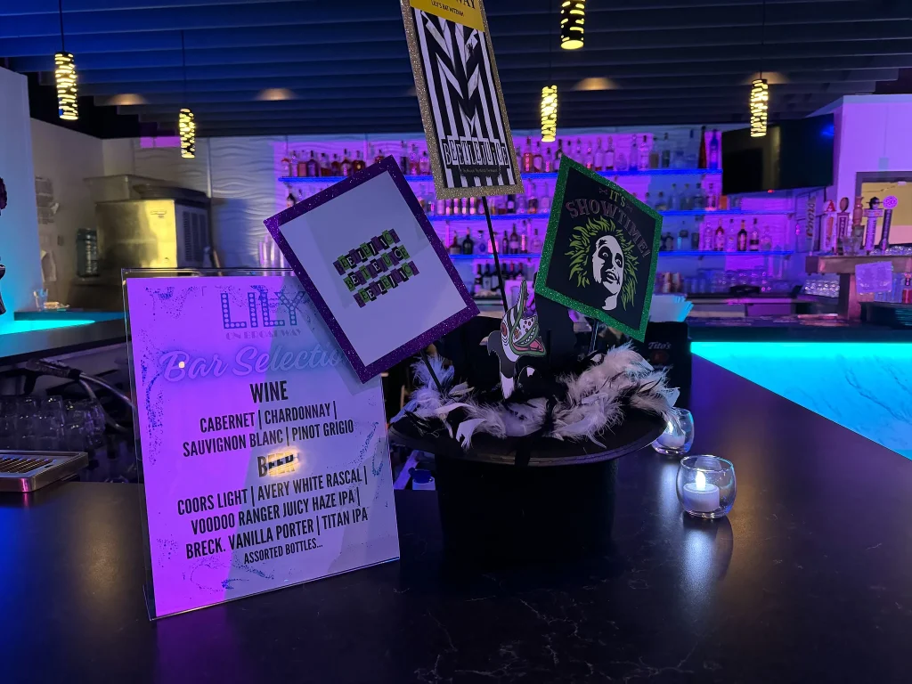 Personalized celebration details on Nissi’s bar during a mitzvah